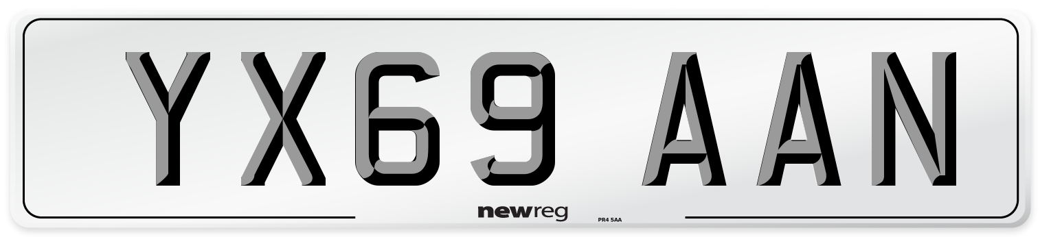 YX69 AAN Number Plate from New Reg